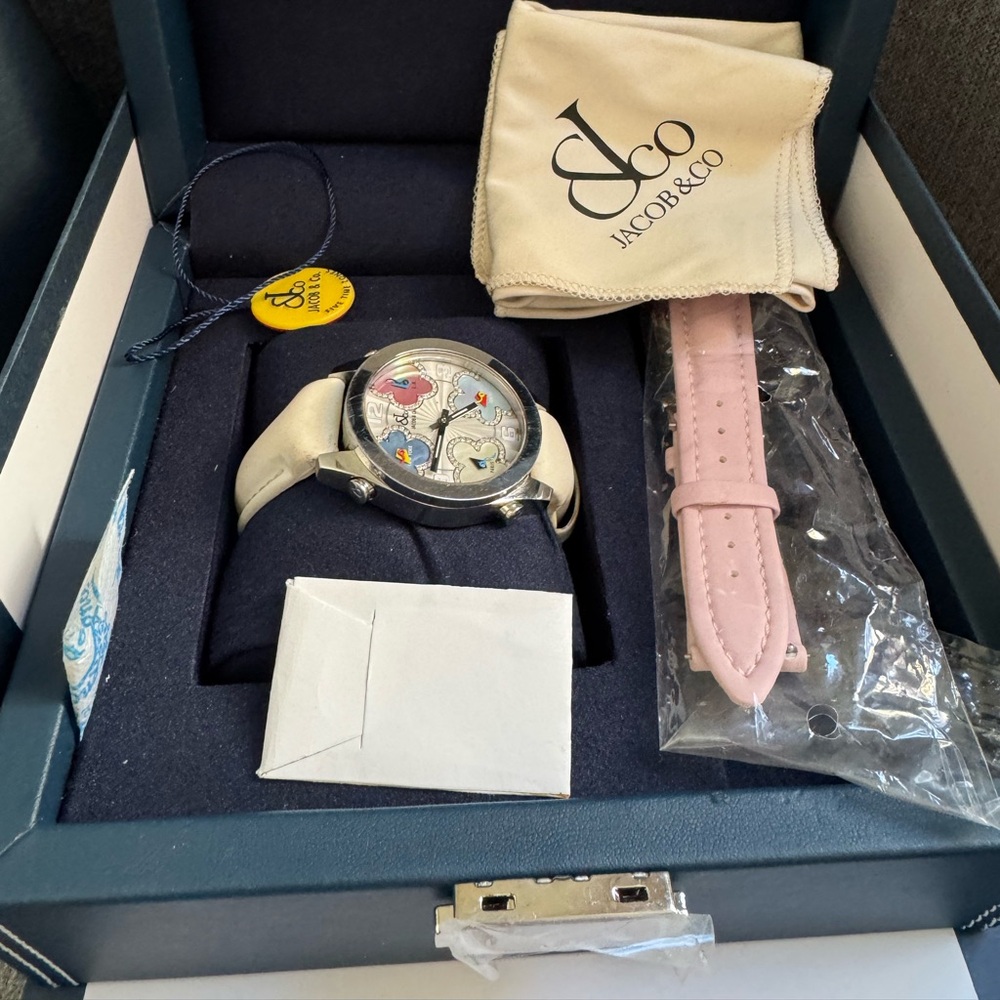 Preloved Authentic 5 Time Zone Jacob & Co Watch, With Extra New Watch Band